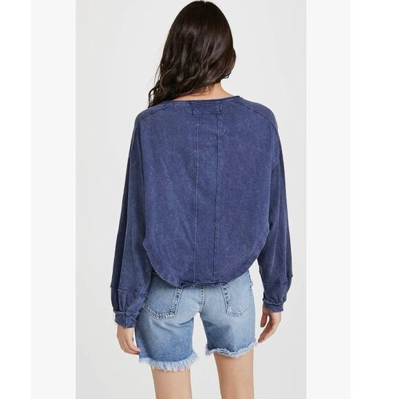Free People Melodi Henley in Blue Quarry Women’s Size XS - Picture 4 of 13